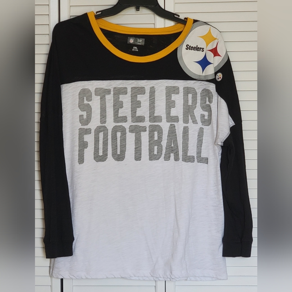 Pittsburgh Steelers Long Sleeve Shirt, Women's 2XL